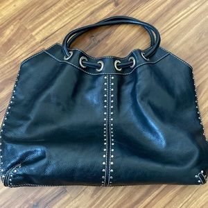 Michael Kors Studded Black Leather Bag